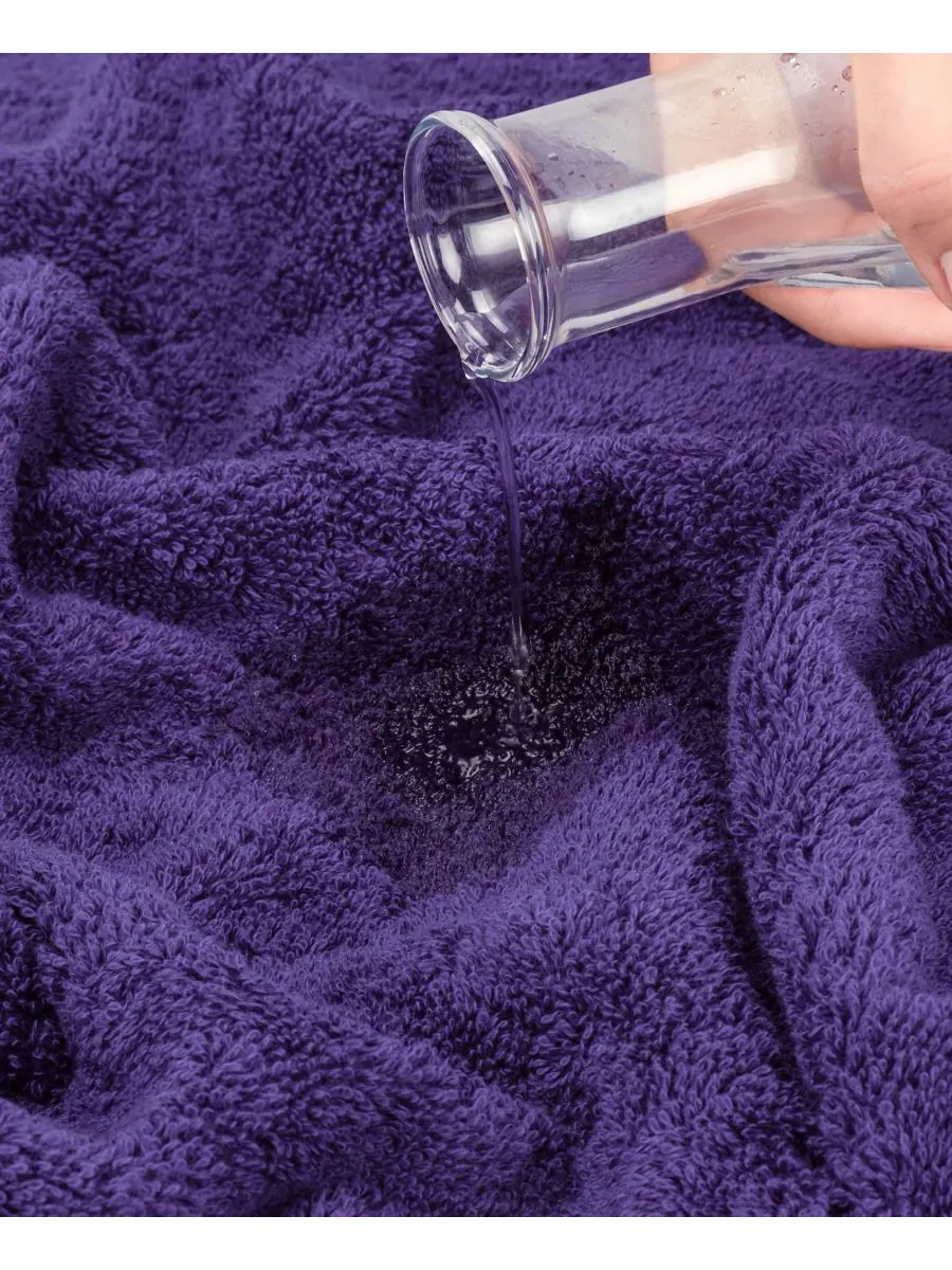 Набор из 4 полотенец для рук Edison Luxury из 100% турецкого хлопка American Soft Linen — изображение 4 из 5, фиолетовый