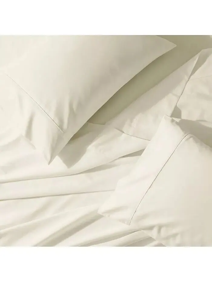 Комплект простыней Cool & Crisp из перкаля и хлопка — сделано в США Egyptian Linens — изображение 1 из 1, белый