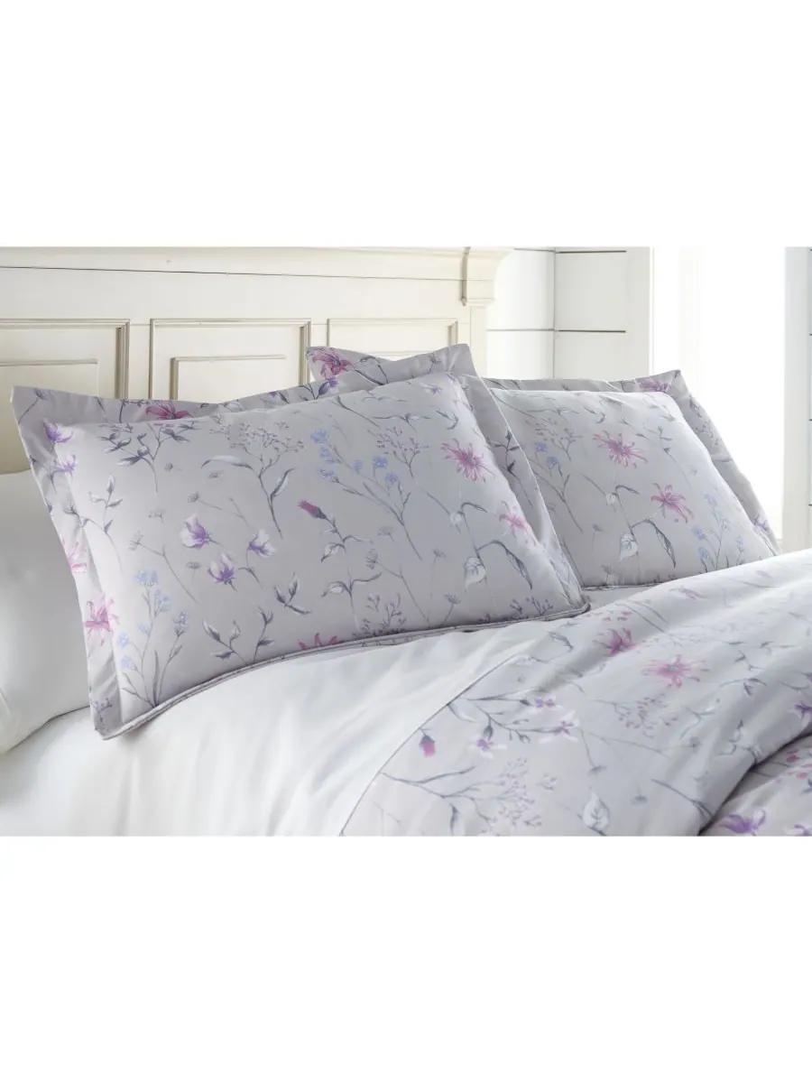 Комплект постельного белья Secret Meadow, размер King Southshore Fine Linens — изображение 6 из 6, серый