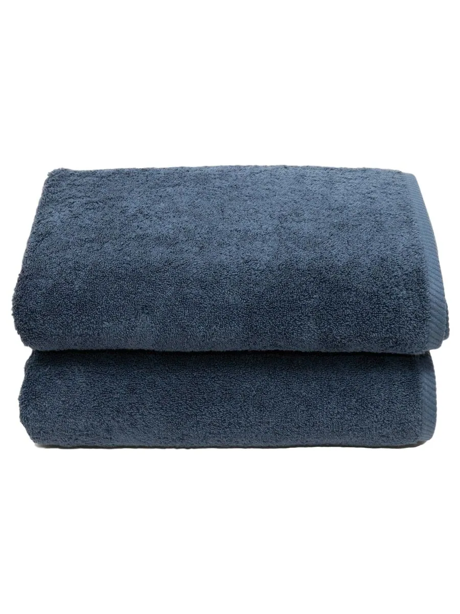 Набор банных полотенец Soft Twist из 2 предметов Linum Home — изображение 1 из 1, темно-синий