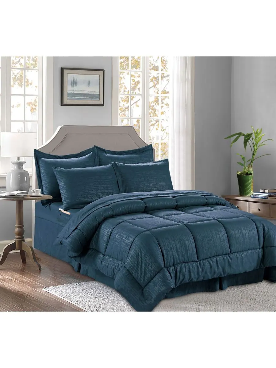 Комплект постельного белья Bamboo Pinted из 8 предметов, размер King/California King Elegant Comfort — изображение 1 из 5