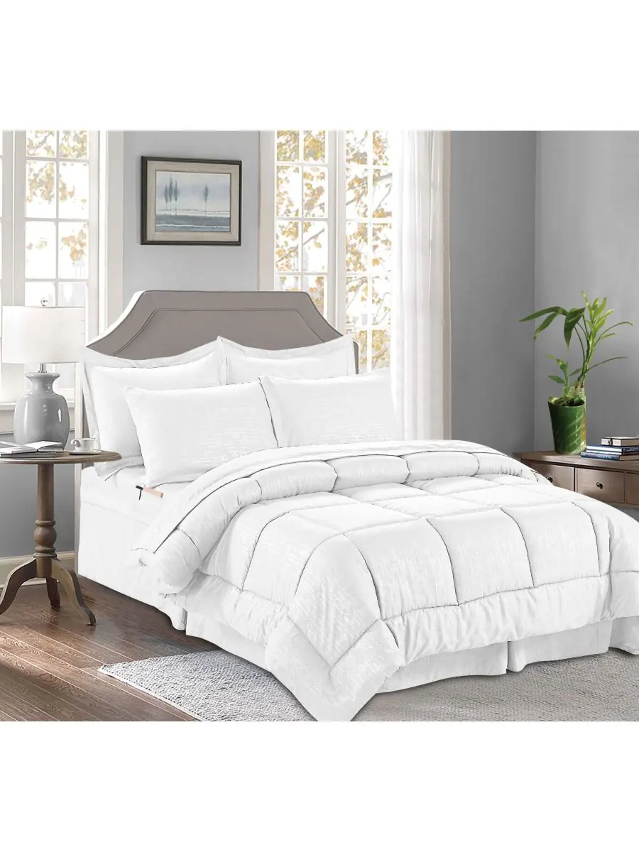 Комплект постельного белья Bamboo Pinted из 8 предметов, размер King/California King Elegant Comfort — изображение 1 из 6