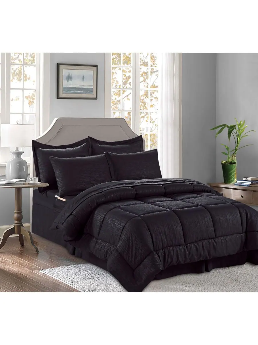 Комплект постельного белья Bamboo Pinted из 8 предметов, размер King/California King Elegant Comfort — изображение 6 из 6