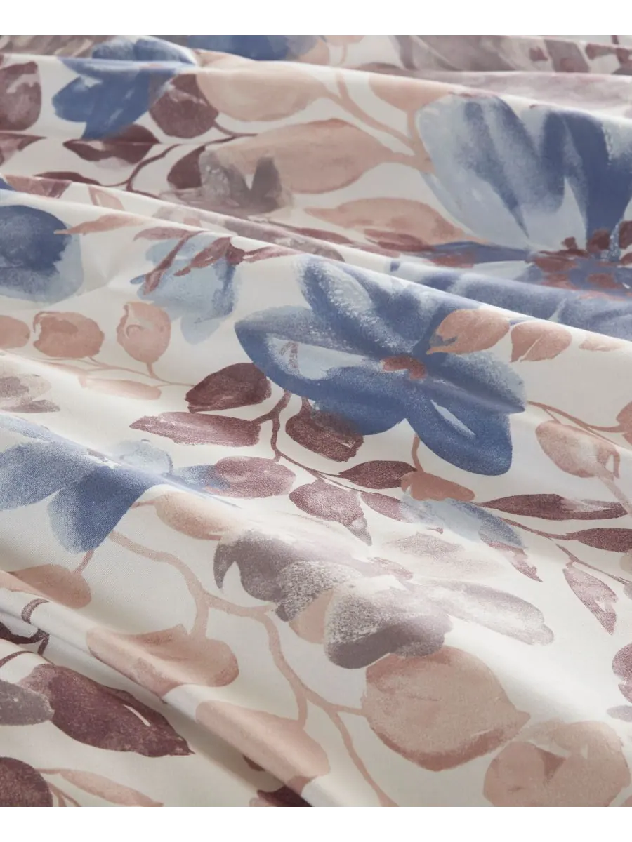 Комплект постельного белья Luna Floral, 7 предметов, размер King Madison Park Essentials — изображение 9 из 10, синий