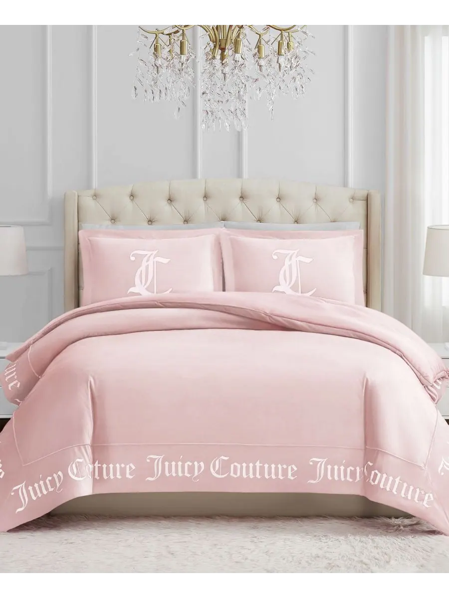Двусторонний бархатный комплект постельного белья, размер King Juicy Couture