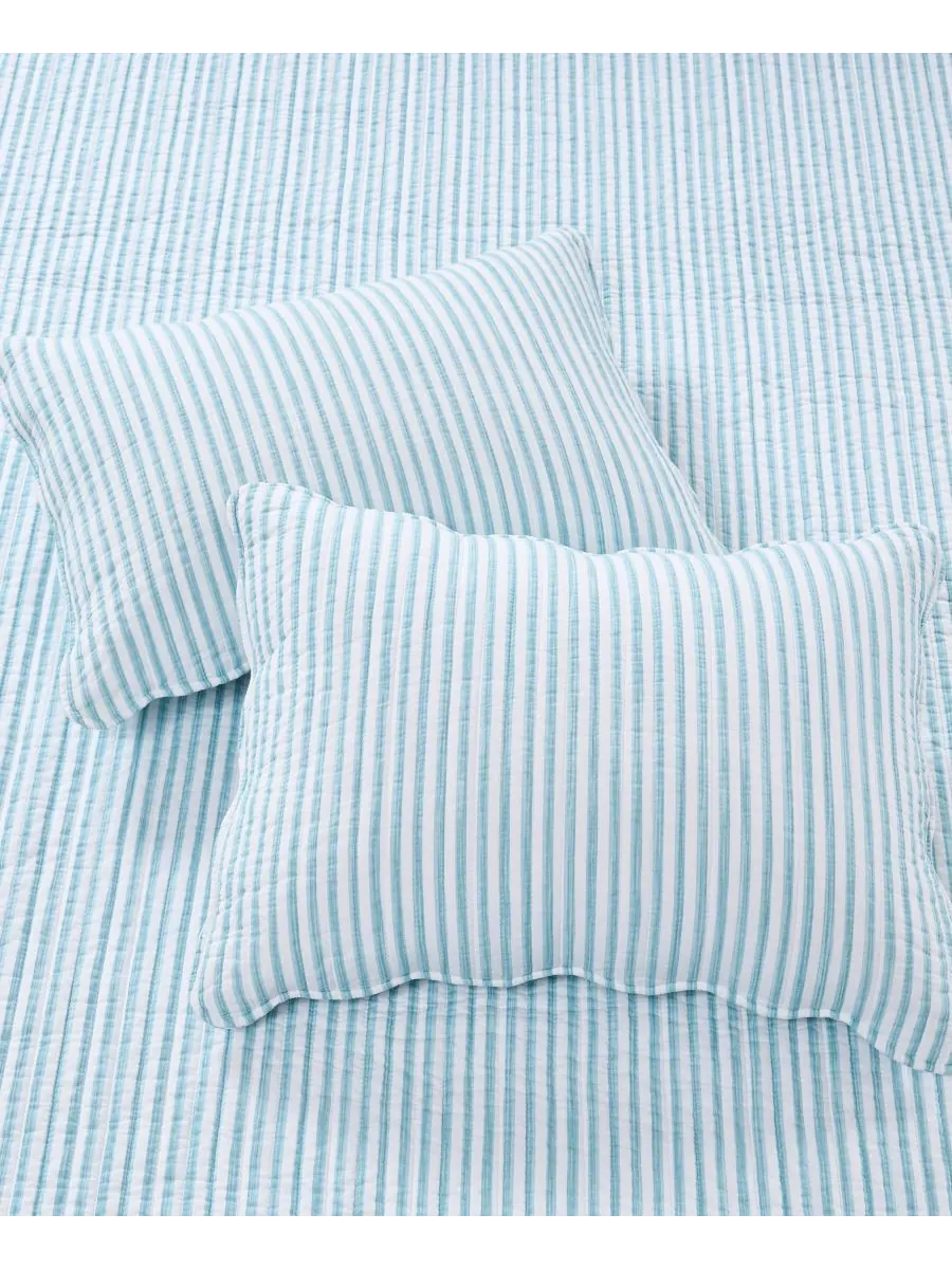 Двусторонний комплект постельного белья Martha Stripe, 2 предмета, размер Twin/Twin XL Levtex — изображение 5 из 5, голубой