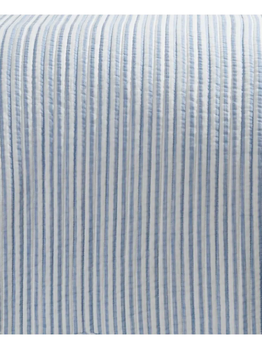 Двусторонний комплект постельного белья Martha Stripe, 2 предмета, размер Twin/Twin XL Levtex — изображение 6 из 7, синий