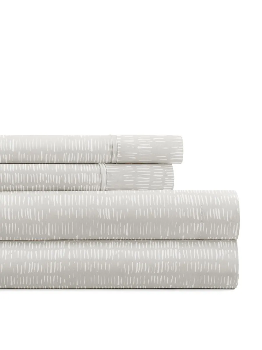Комплект постельного белья Soft Lines из 4 предметов, размер Full ienjoy Home — изображение 2 из 4, светлый серый