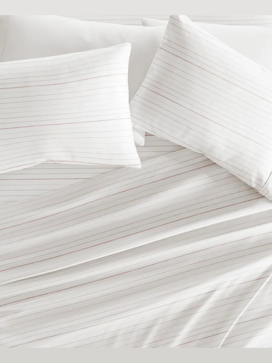 Комплект постельного белья Soft Lines из 4 предметов, размер Full ienjoy Home — изображение 2 из 4, терракотовый