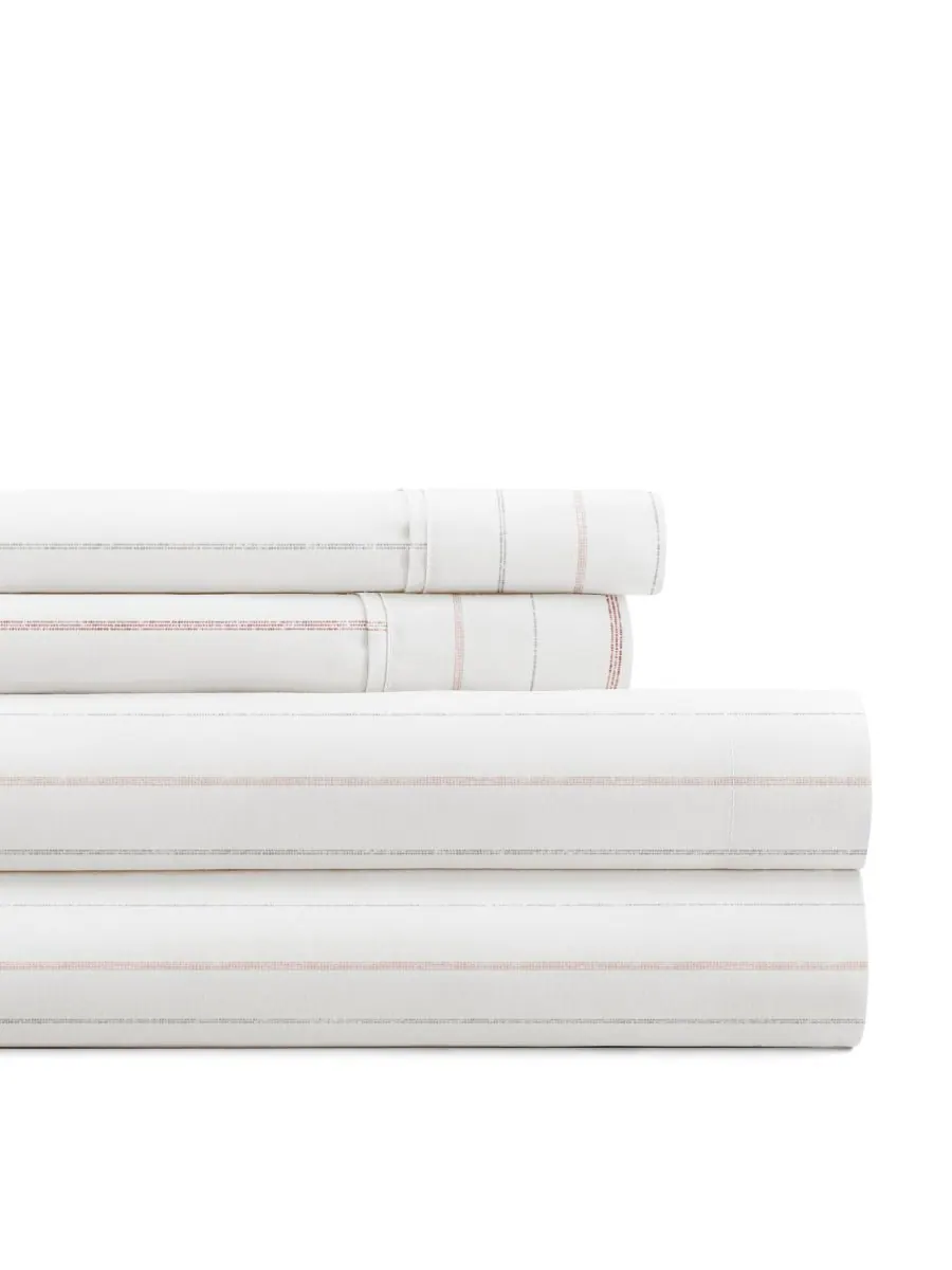 Комплект постельного белья Soft Lines из 4 предметов, размер Full ienjoy Home — изображение 4 из 4, терракотовый