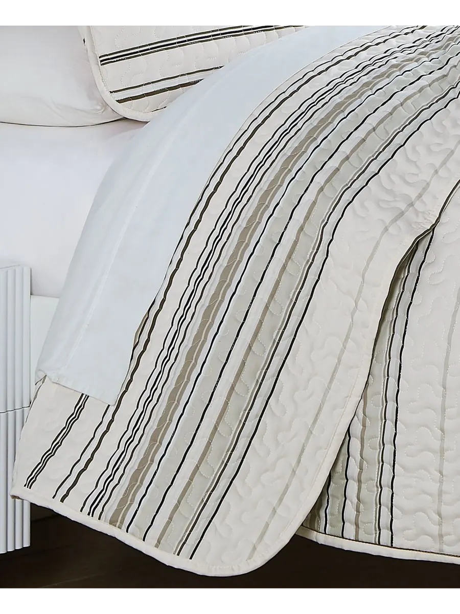 Комплект постельного белья Southshore Stripe из 3 предметов, размер Full/Queen Southshore Fine — изображение 3 из 3, тауп