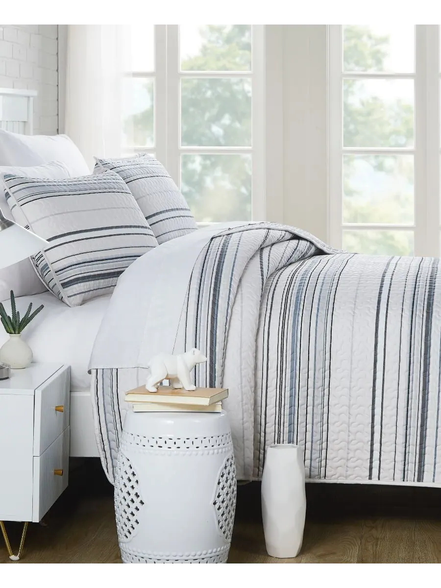 Комплект постельного белья Southshore Stripe из 3 предметов, размер Full/Queen Southshore Fine — изображение 2 из 4, серый