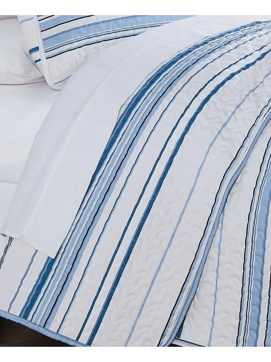 Комплект постельного белья Southshore Stripe из 3 предметов, размер Full/Queen Southshore Fine — изображение 3 из 4, синий