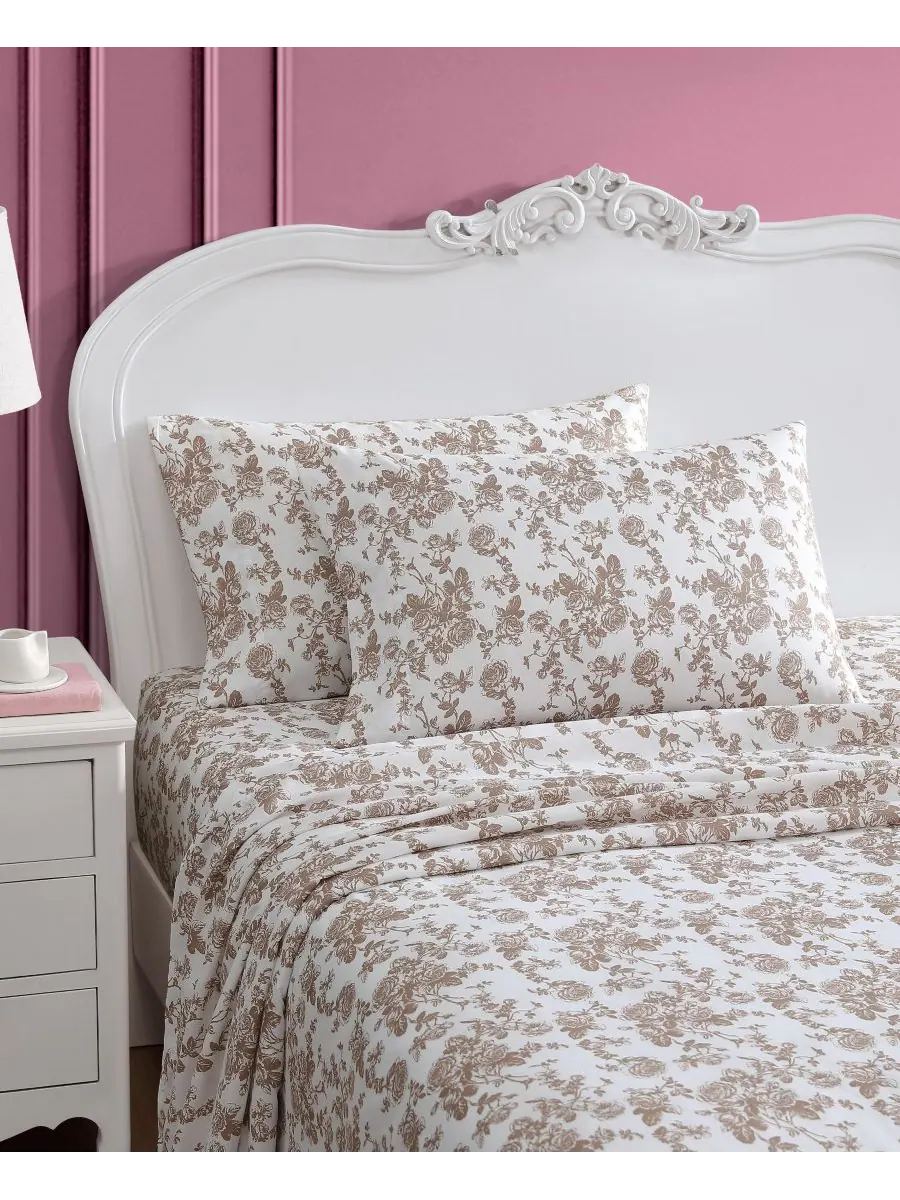 Комплект постельного белья из микрофибры с принтом, 3 предмета, размер Twin XL Betsey Johnson — изображение 2 из 10