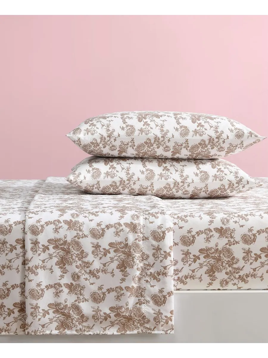 Комплект постельного белья из микрофибры с принтом, 3 предмета, размер Twin XL Betsey Johnson — изображение 3 из 10