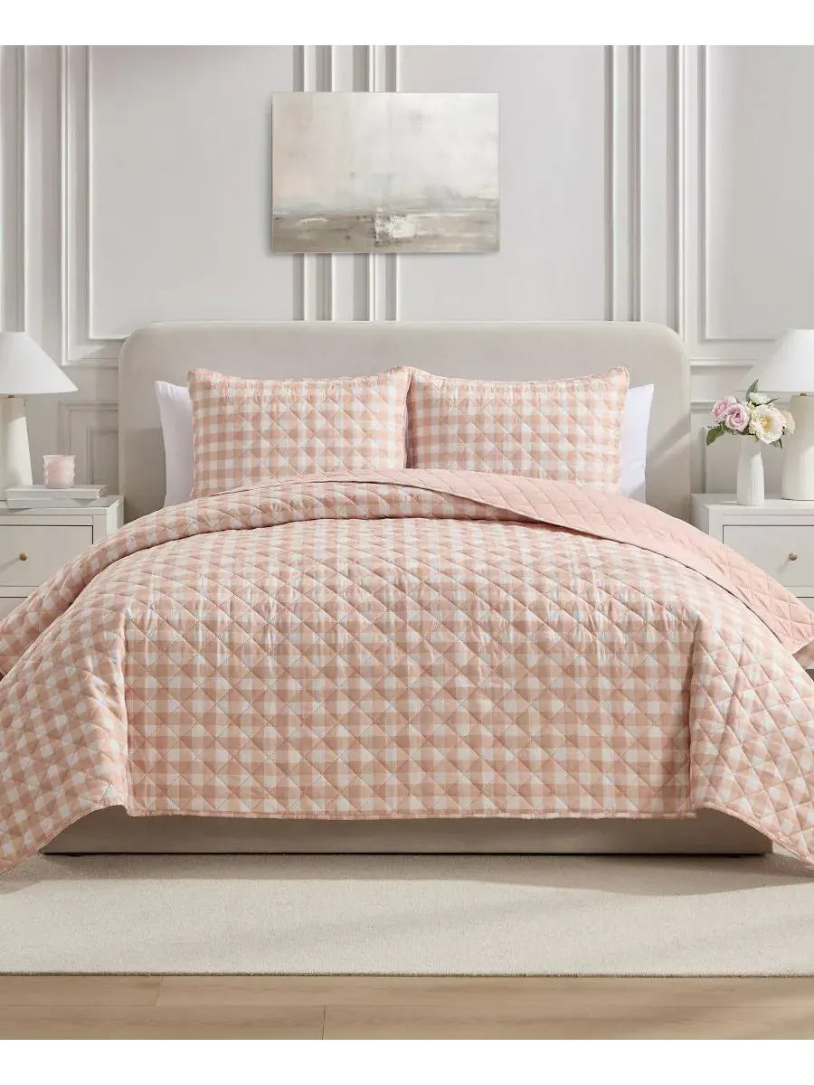 Комплекты стеганых одеял из микрофибры в клетку Vcny Home