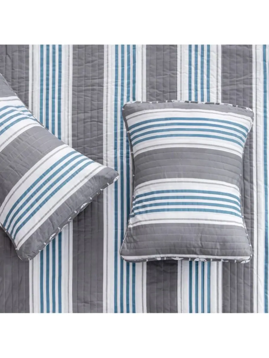 Комплект постельного белья из микрофибры Coastal с наволочками Linery & Co, Coastal Stripe, размер — изображение 4 из 6