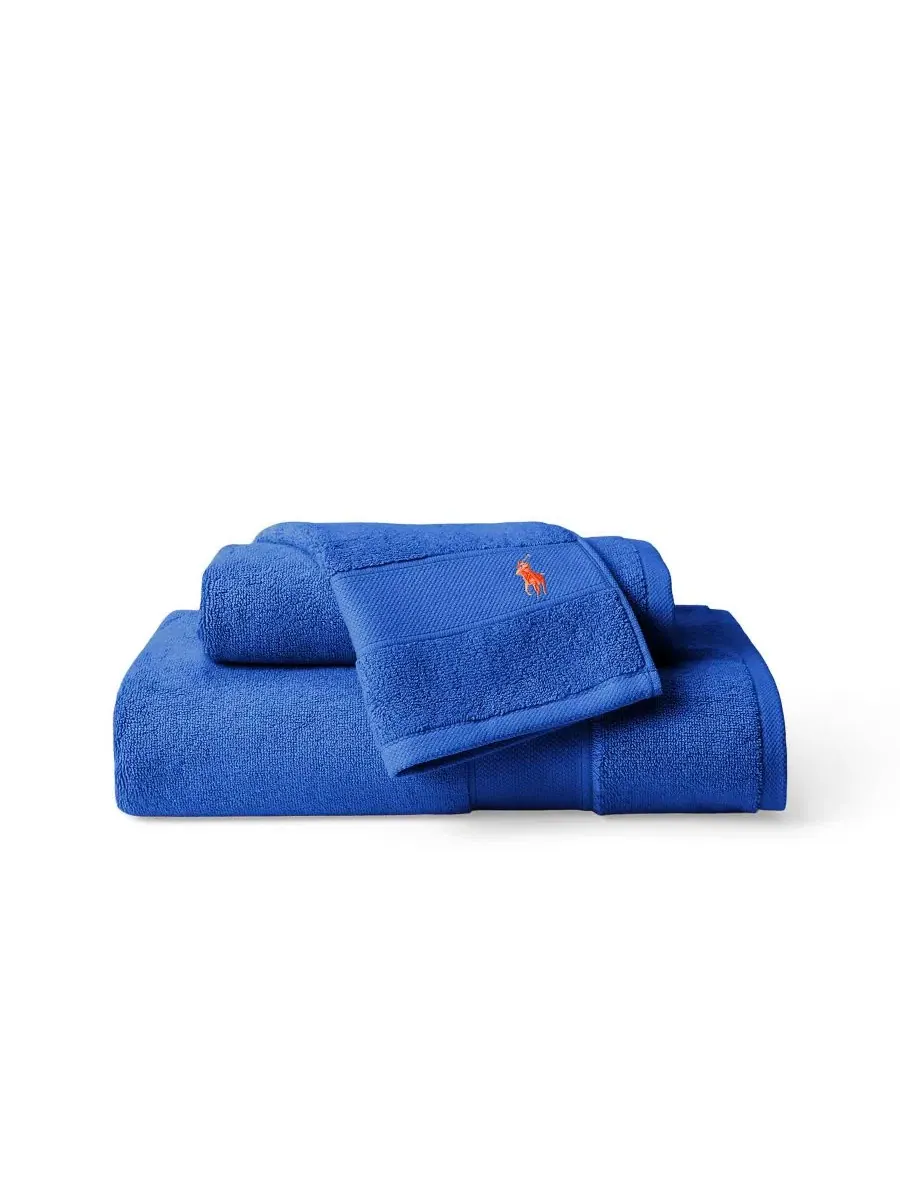Хлопковая простыня для тела игрока в поло, 183 x 81 см Polo Ralph Lauren — изображение 1 из 4, синий
