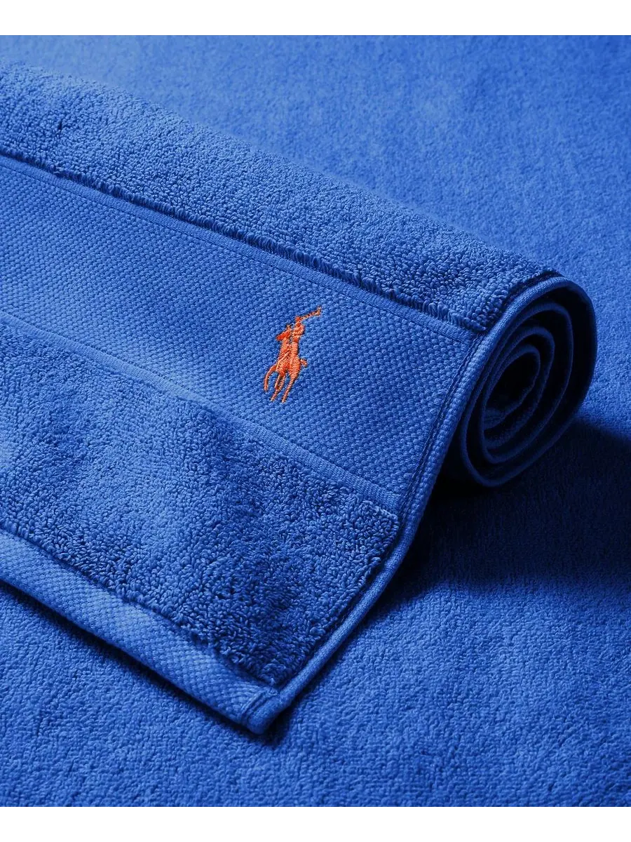 Хлопковая простыня для тела игрока в поло, 183 x 81 см Polo Ralph Lauren — изображение 4 из 4, синий