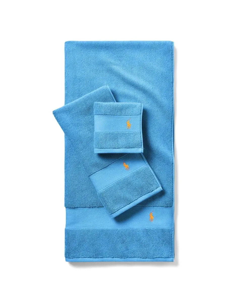 Хлопковая простыня для тела игрока в поло, 183 x 81 см Polo Ralph Lauren — изображение 3 из 4, синий