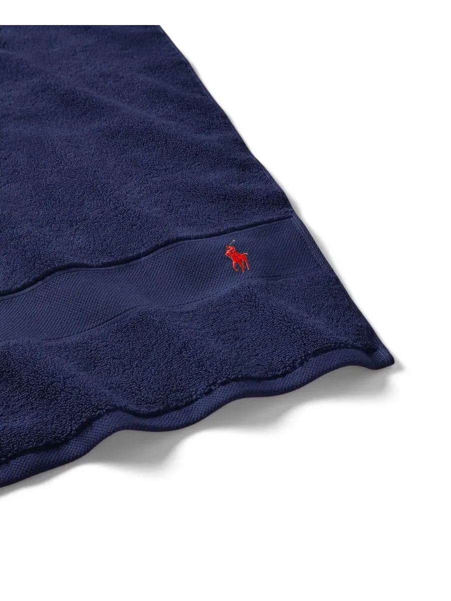 Хлопковая простыня для тела игрока в поло, 183 x 81 см Polo Ralph Lauren — изображение 2 из 4, темно-синий