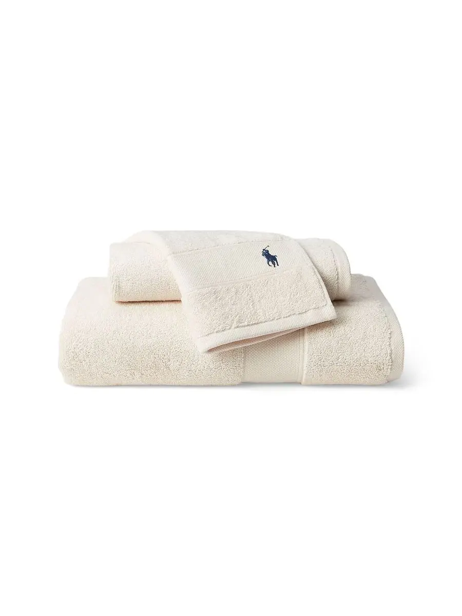 Хлопковая простыня для тела игрока в поло, 183 x 81 см Polo Ralph Lauren — изображение 1 из 4, белый