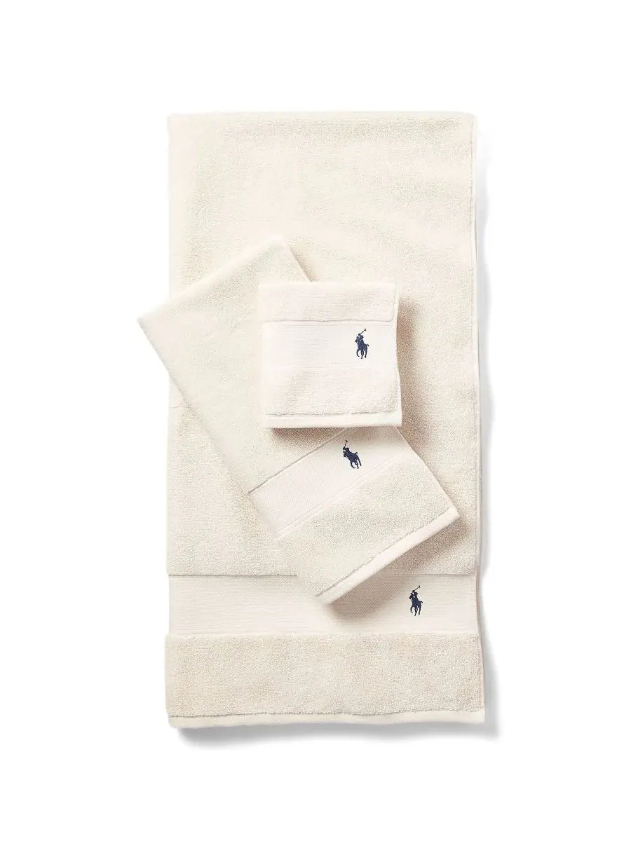 Хлопковая простыня для тела игрока в поло, 183 x 81 см Polo Ralph Lauren — изображение 3 из 4, белый