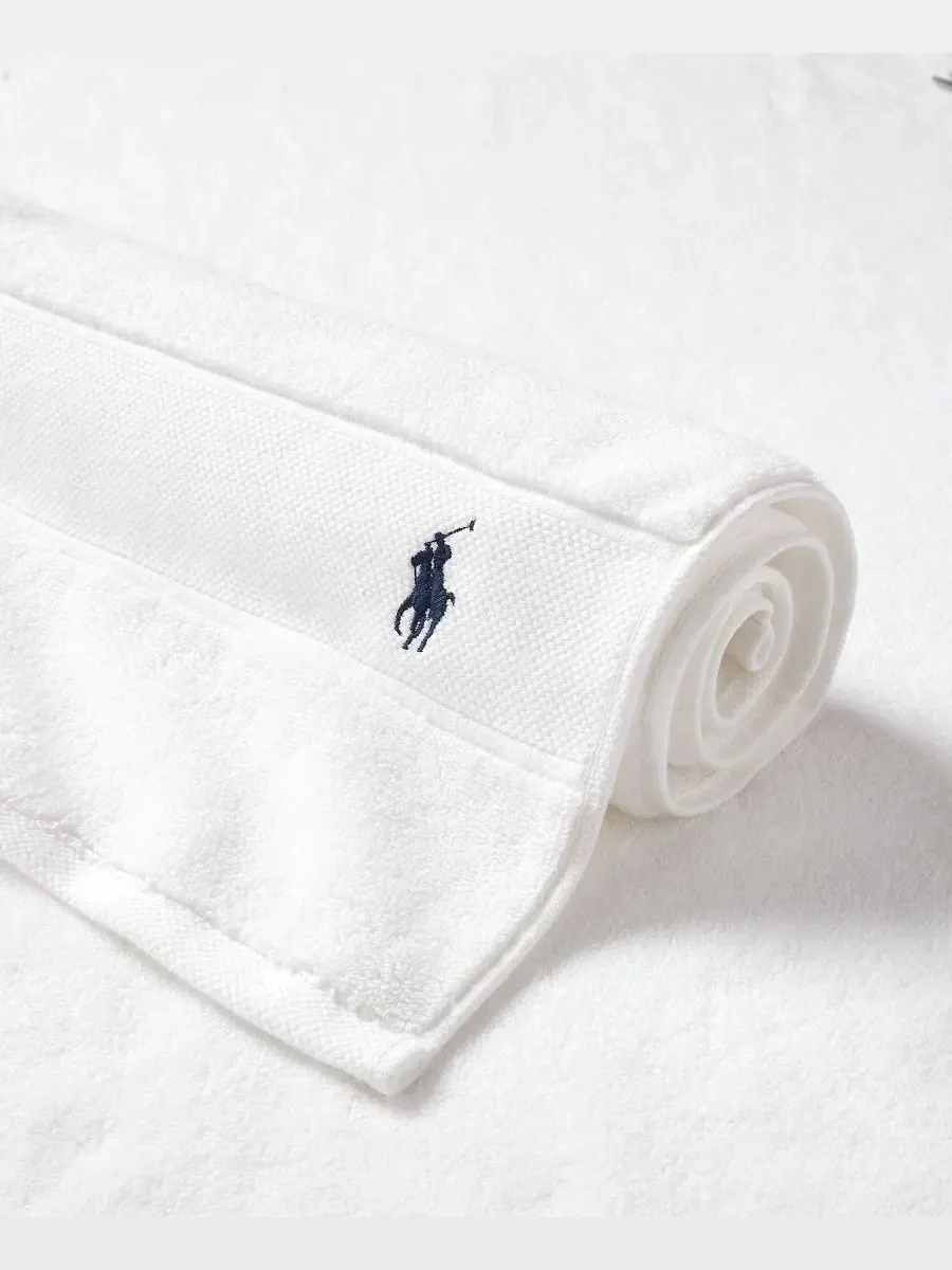 Хлопковая простыня для тела игрока в поло, 183 x 81 см Polo Ralph Lauren — изображение 4 из 4, белый
