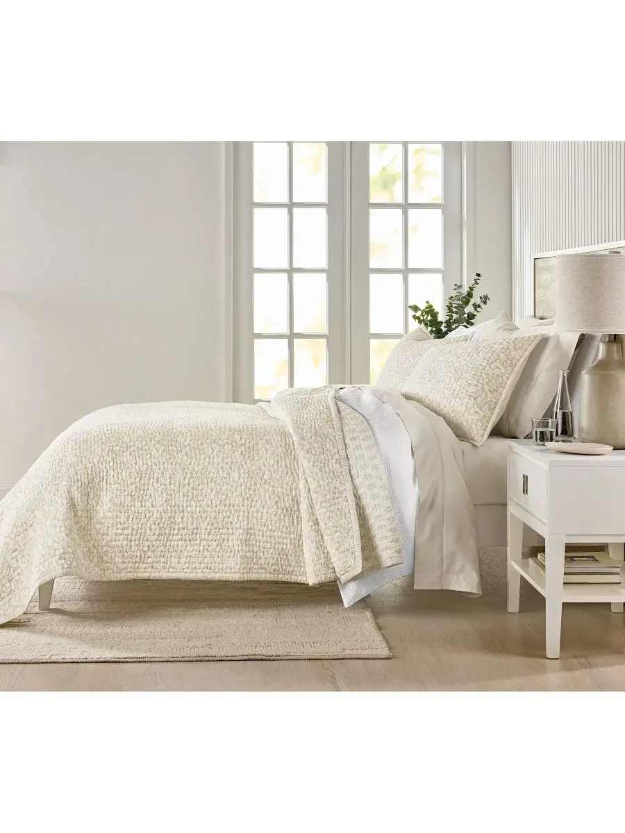 Комплект стеганых покрывал Leaf Silhouette Oat, King Charter Club — изображение 6 из 6, овсяный
