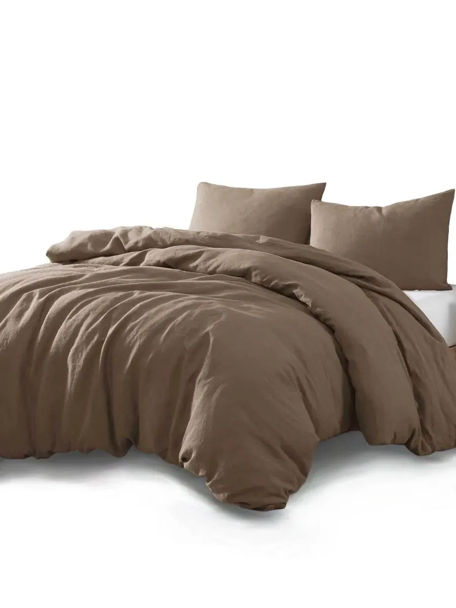 Комплект пододеяльников с наволочками Logan Cotton 4-Piece Riverbrook Home — изображение 2 из 7, грибной