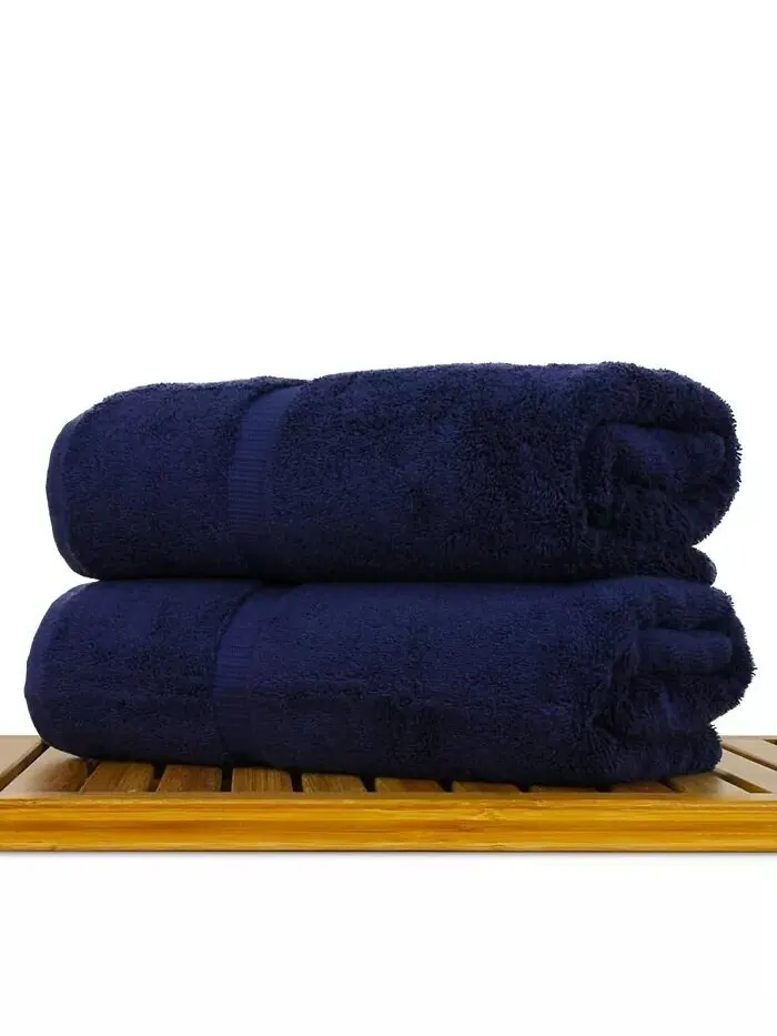 Набор полотенец BC Bare Cotton из турецкого хлопка, 4 шт — изображение 3 из 6, темно-синий