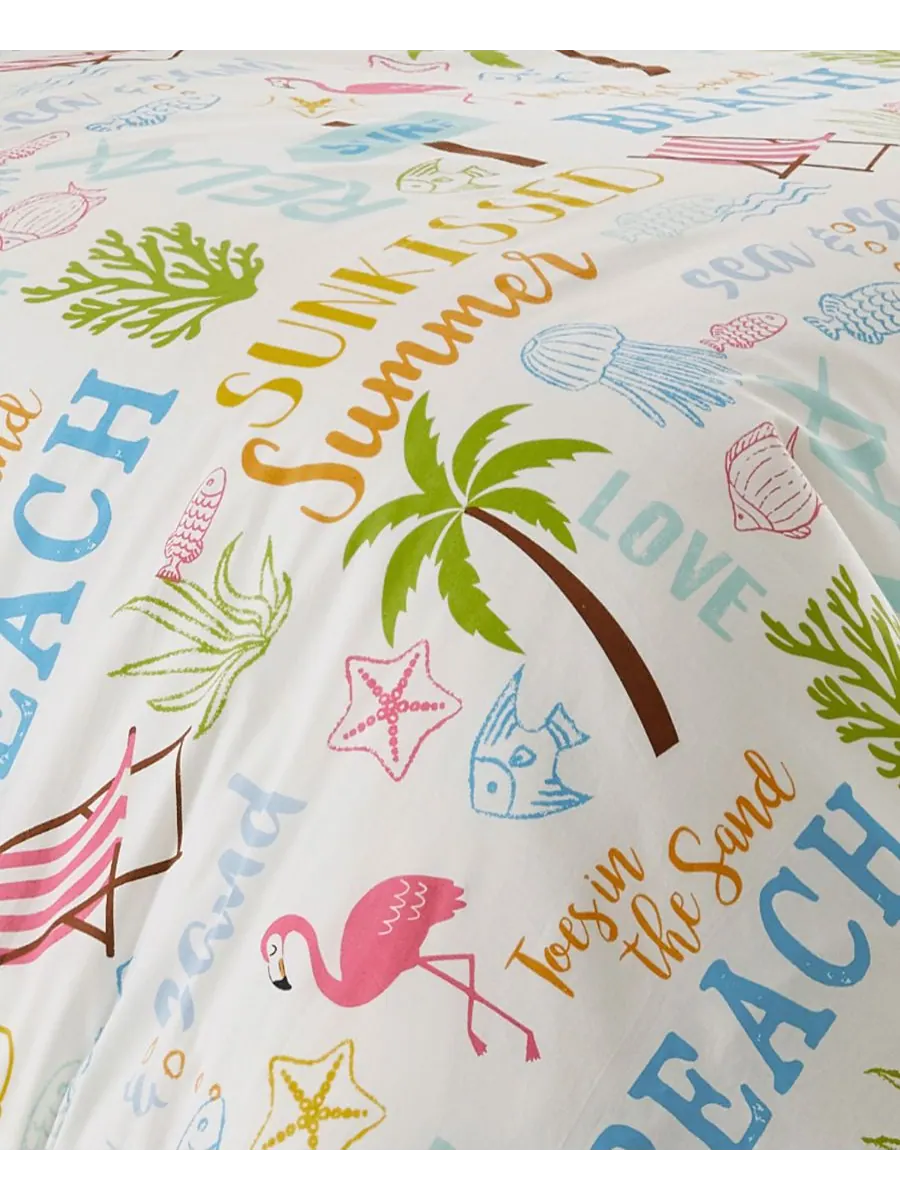 Двусторонний комплект постельного белья Beach Days, 2 предмета, размер Twin/Twin XL Levtex — изображение 4 из 7, мульти