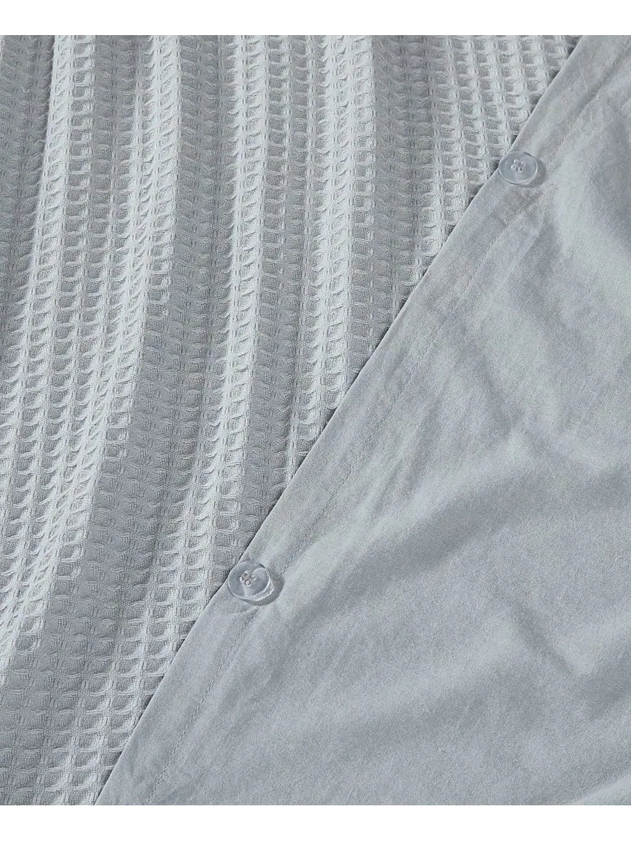 Комплект постельного белья Heritage Cotton Waffle, 3 предмета, размер King Cannon — изображение 2 из 6, серый