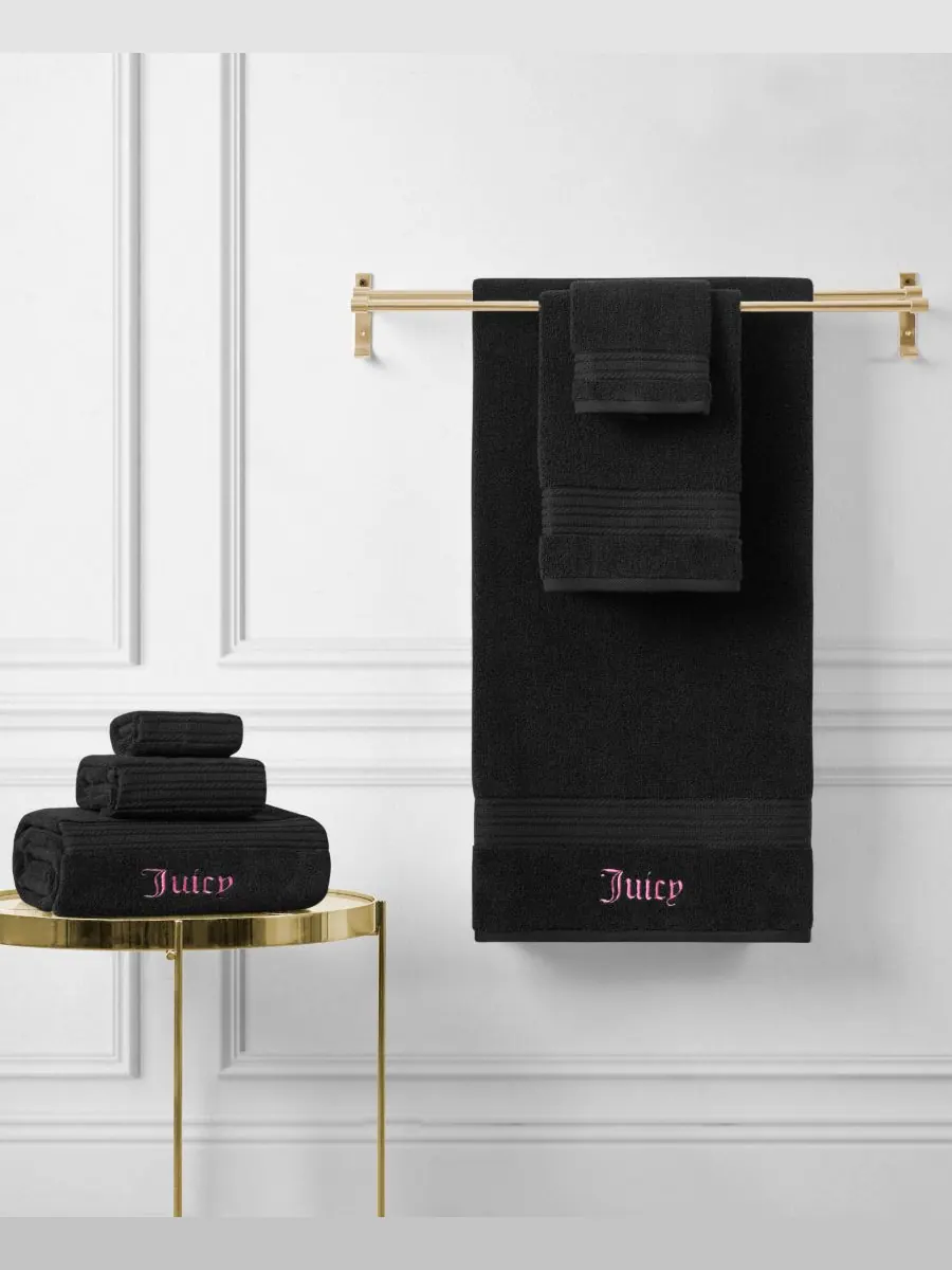 Набор банных полотенец Alyssa Cotton, 6 предметов Juicy Couture — изображение 2 из 6, черный