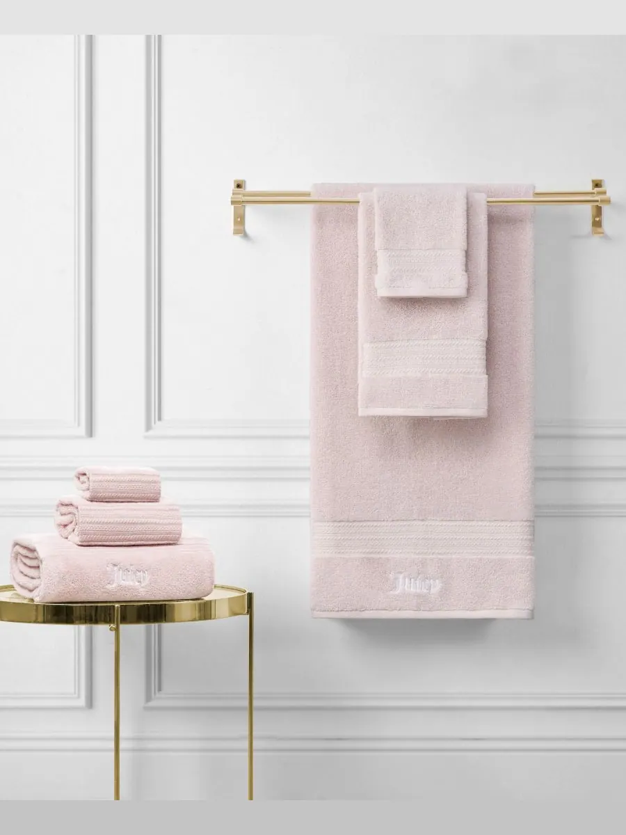 Набор банных полотенец Alyssa Cotton, 6 предметов Juicy Couture — изображение 2 из 6, розовый