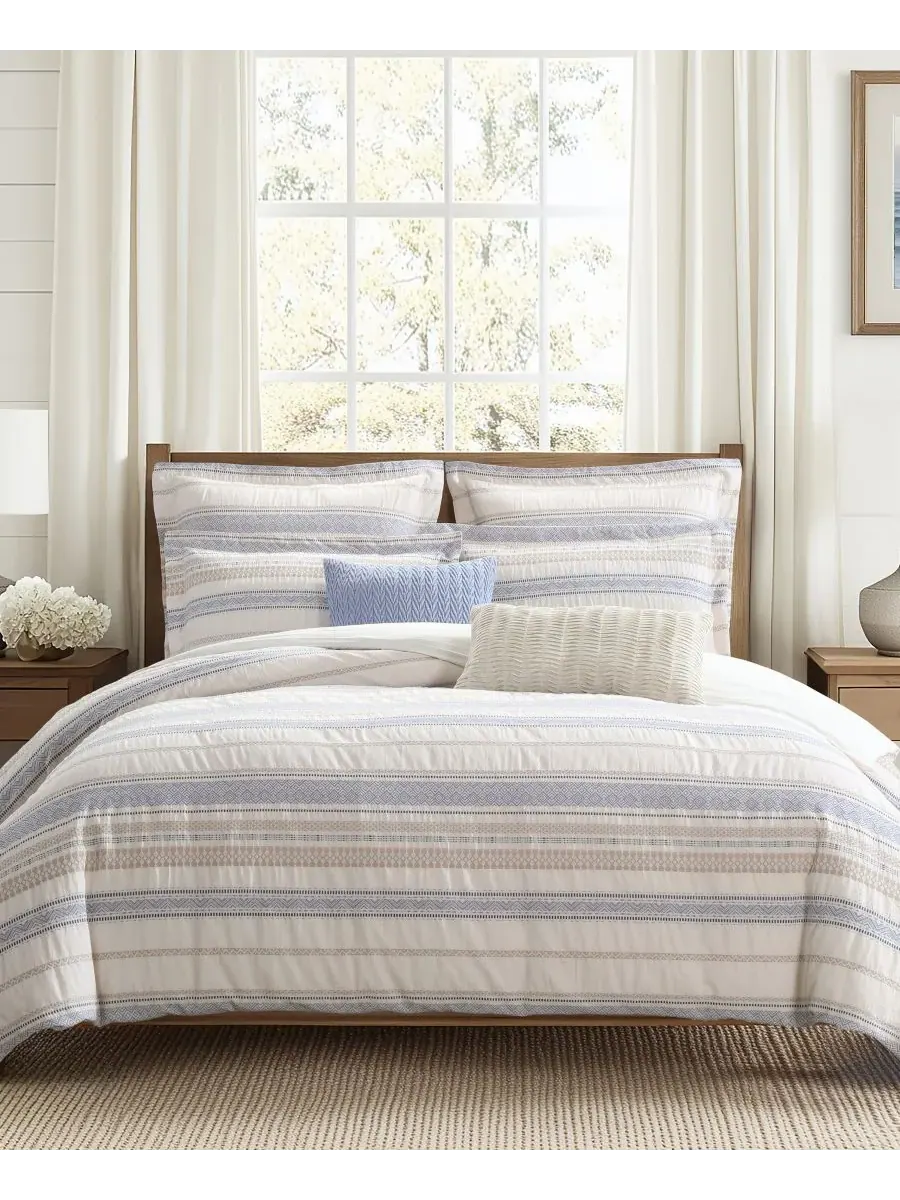 Комплект постельного белья Pickford Tribal Stripe, 3 предмета, размер Full/Queen Levtex — изображение 2 из 4, шамбре