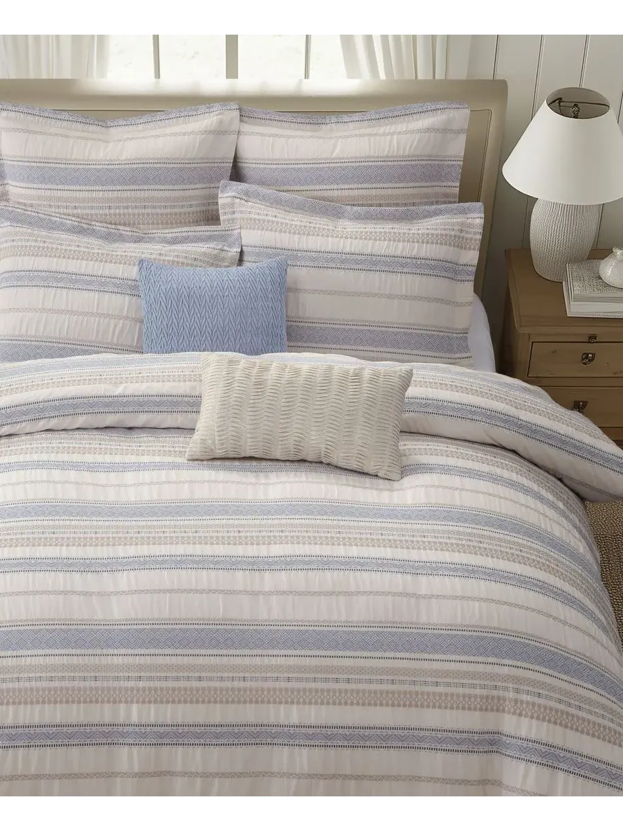 Комплект постельного белья Pickford Tribal Stripe, 3 предмета, размер Full/Queen Levtex — изображение 3 из 4, шамбре