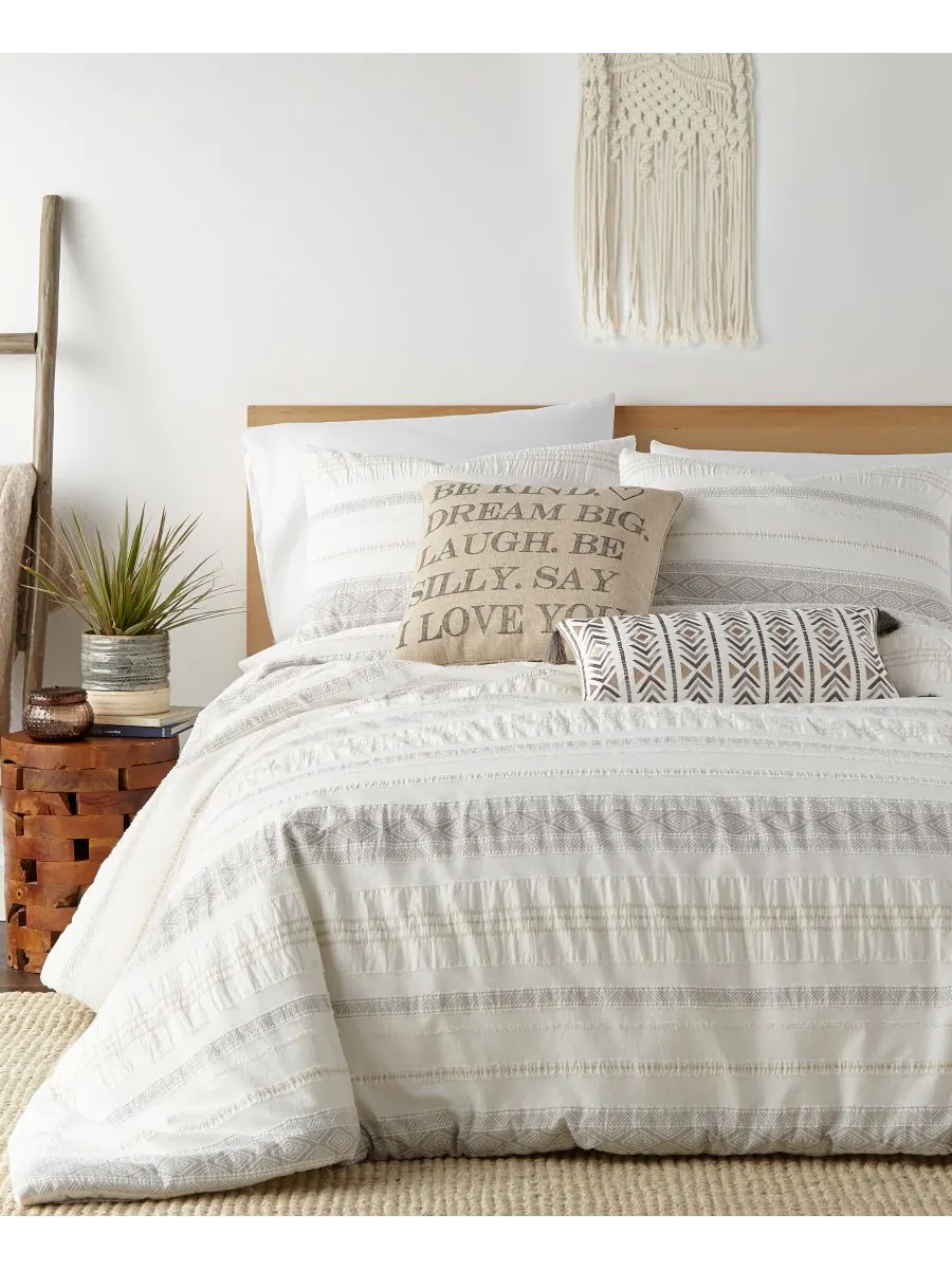 Комплект постельного белья pickford tribal stripe, 3 предмета, размер full/queen. Levtex — изображение 4 из 7, прозрачный