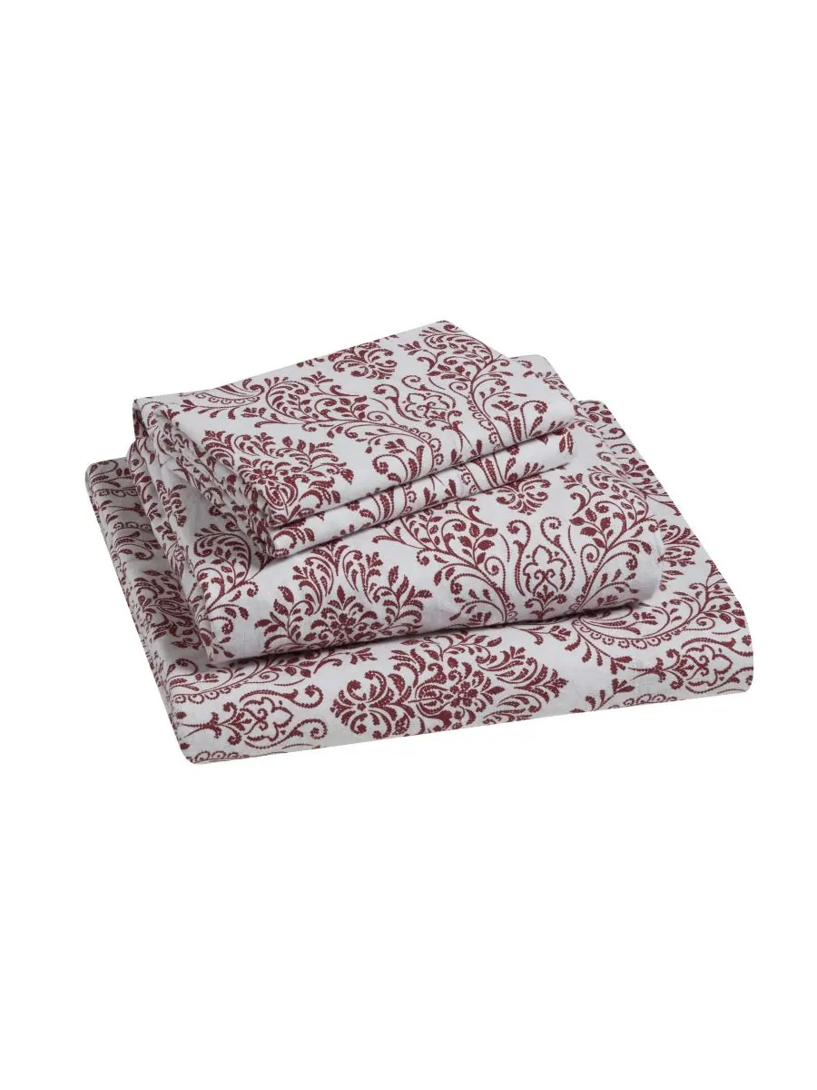 Комплект постельного белья Home Damask из 100% хлопковой фланели, 4 предмета, размер Full Tahari