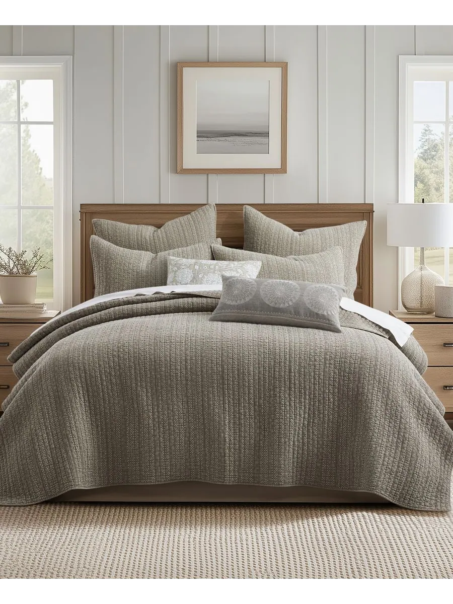 Комплект постельного белья Loden Stone Washed из 3 предметов, размер King/California King Levtex — изображение 2 из 6, тауп