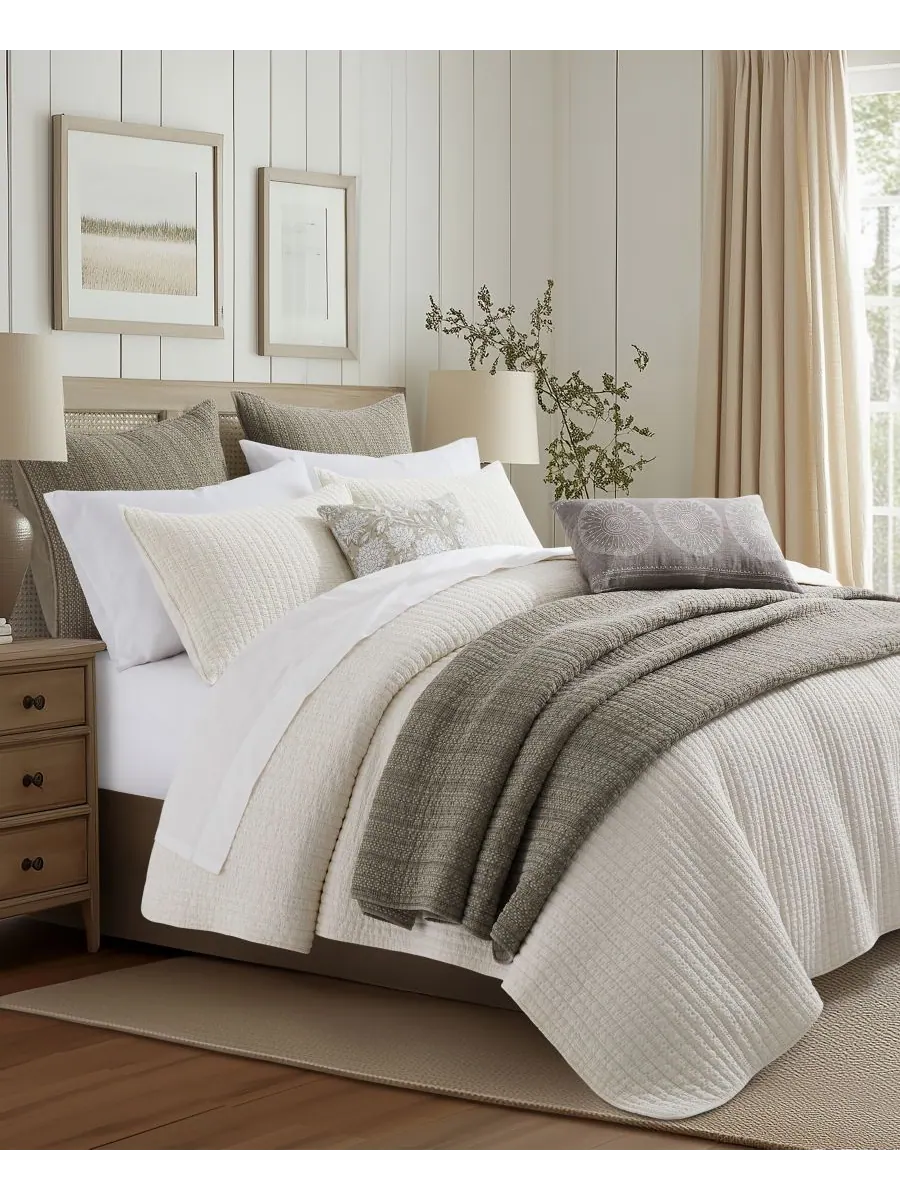 Комплект постельного белья Loden Stone Washed из 3 предметов, размер King/California King Levtex — изображение 4 из 6, тауп