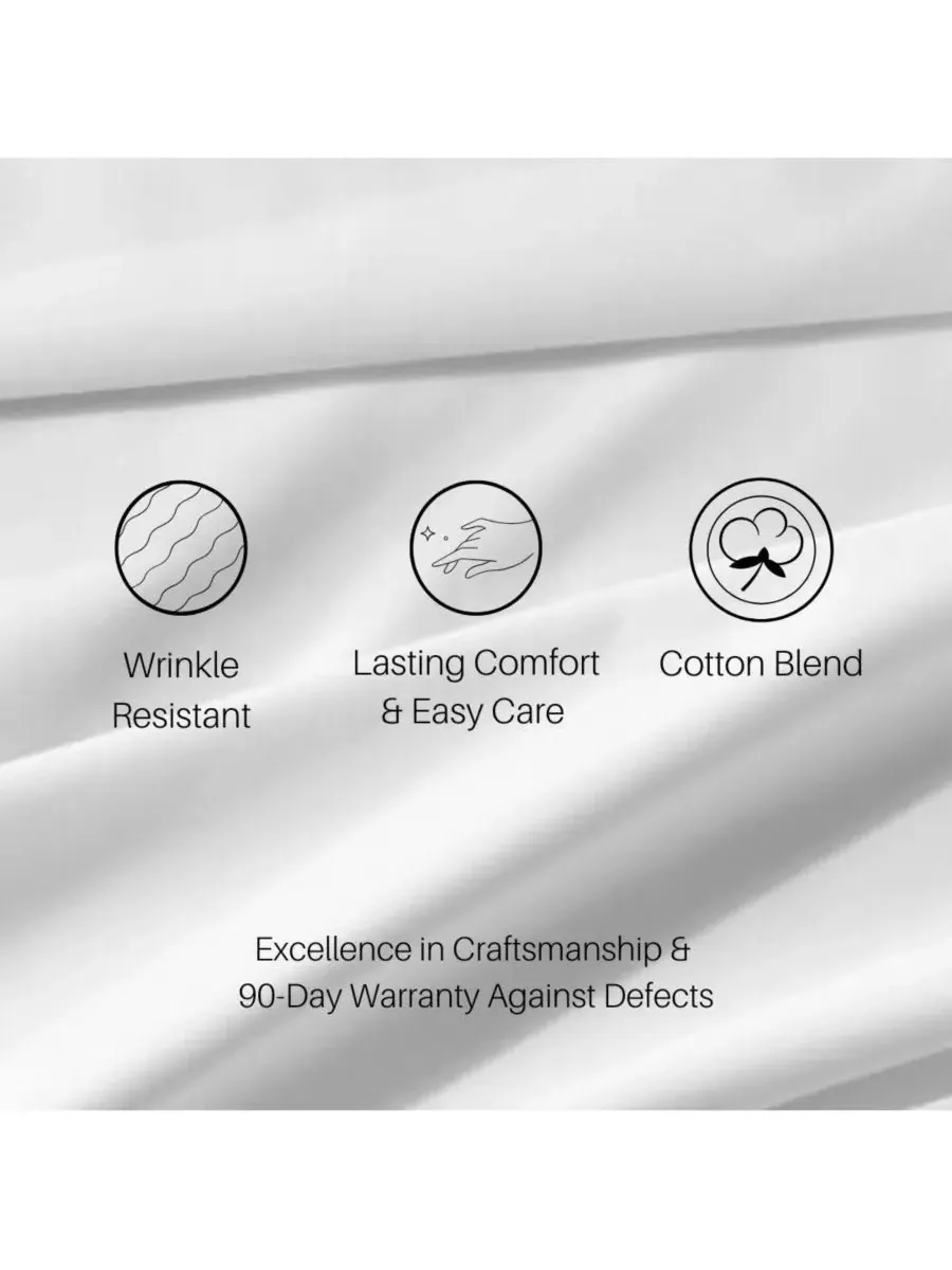 Комплект постельного белья Easy Care 650TC - с очень глубокими карманами (56 см), размер Queen — изображение 4 из 5