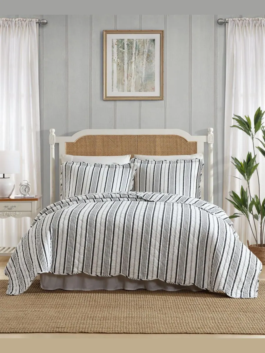 Комплект постельного белья Stripe Perfection из хлопка, 2 предмета, размер Twin Laura Ashley