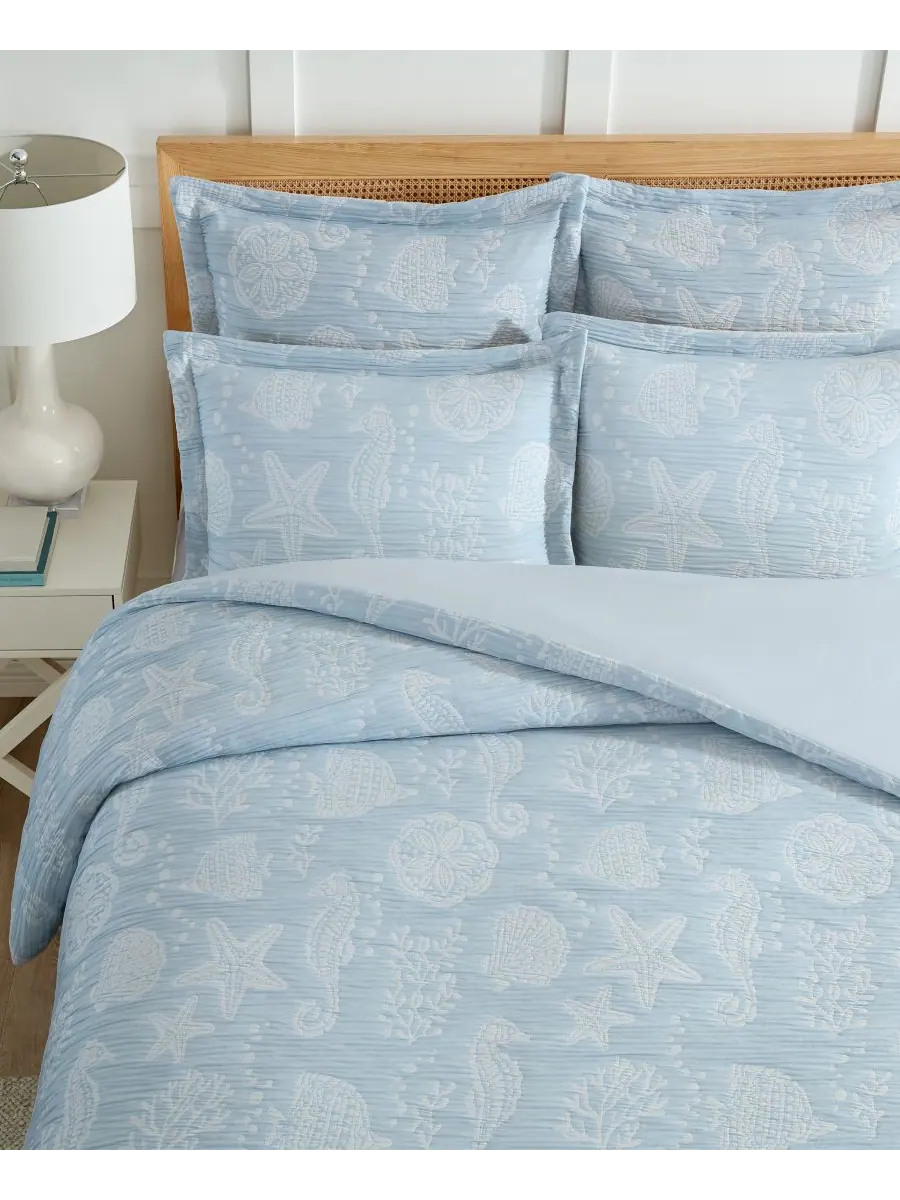Комплект постельного белья Seaside Charm из 3 предметов, размер Full/Queen Levtex — изображение 3 из 5, синий
