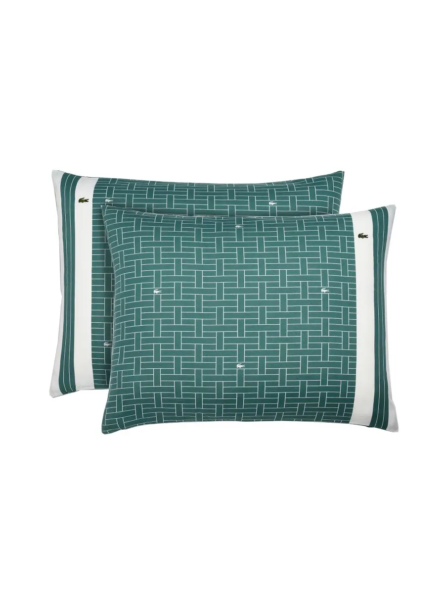 Комплект постельного белья heritage geo cotton из 3 предметов, размер king. Lacoste Home — изображение 5 из 7, зеленый