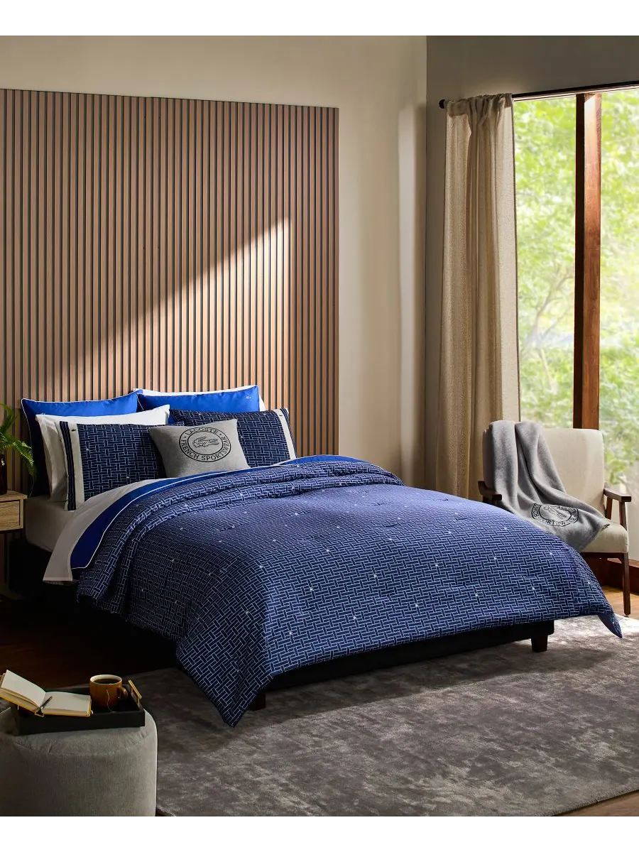 Комплект постельного белья heritage geo cotton из 3 предметов, размер king. Lacoste Home