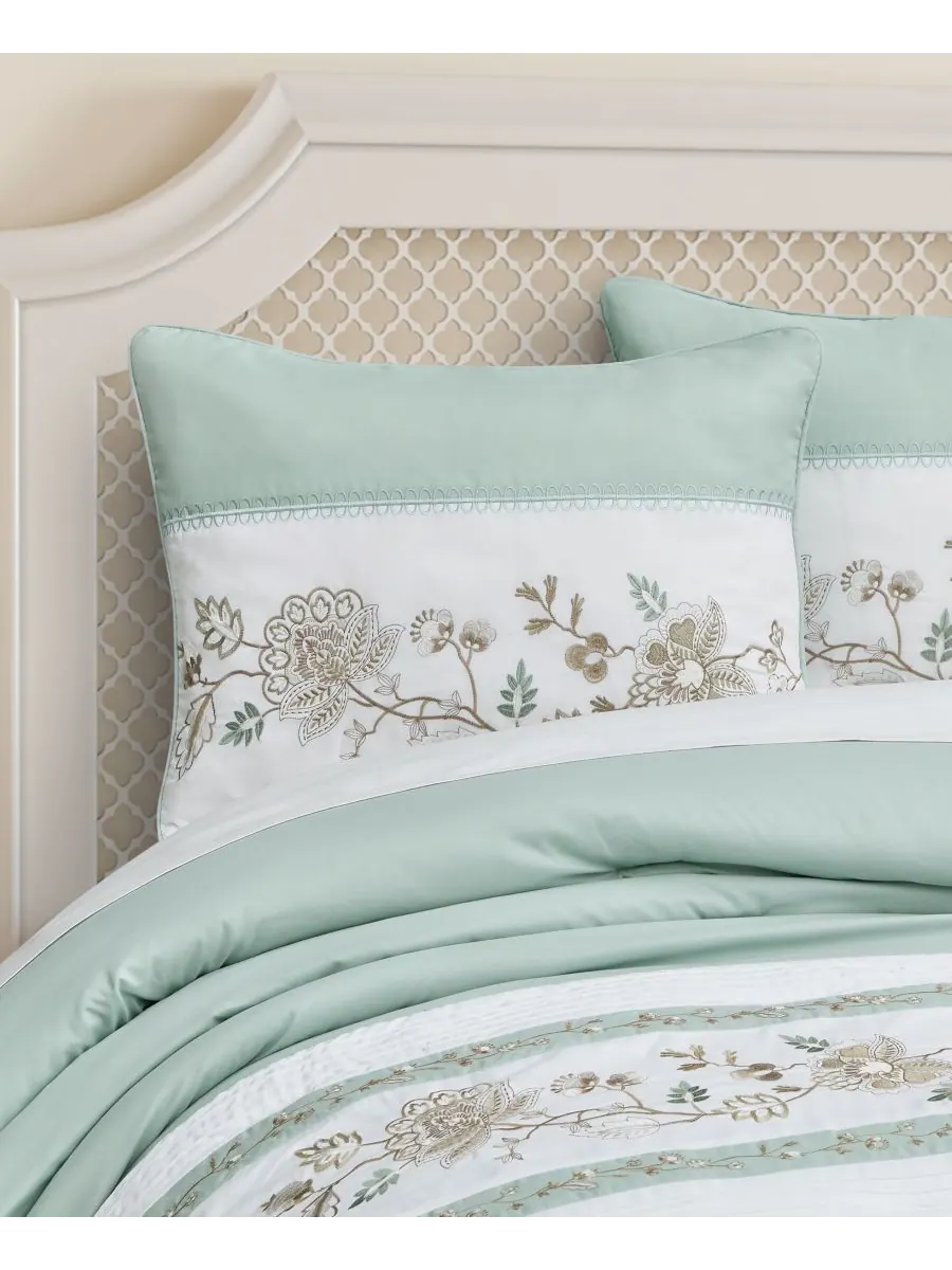 Комплект постельного белья Spring Social Floral из 3 предметов, размер King/California King Royal — изображение 3 из 5
