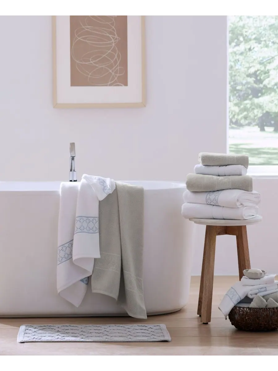 Набор из 2 банных полотенец Martex Allergen-Resistant Savoy Clean Design Home, Gray, Towel Sets — изображение 5 из 6, серый