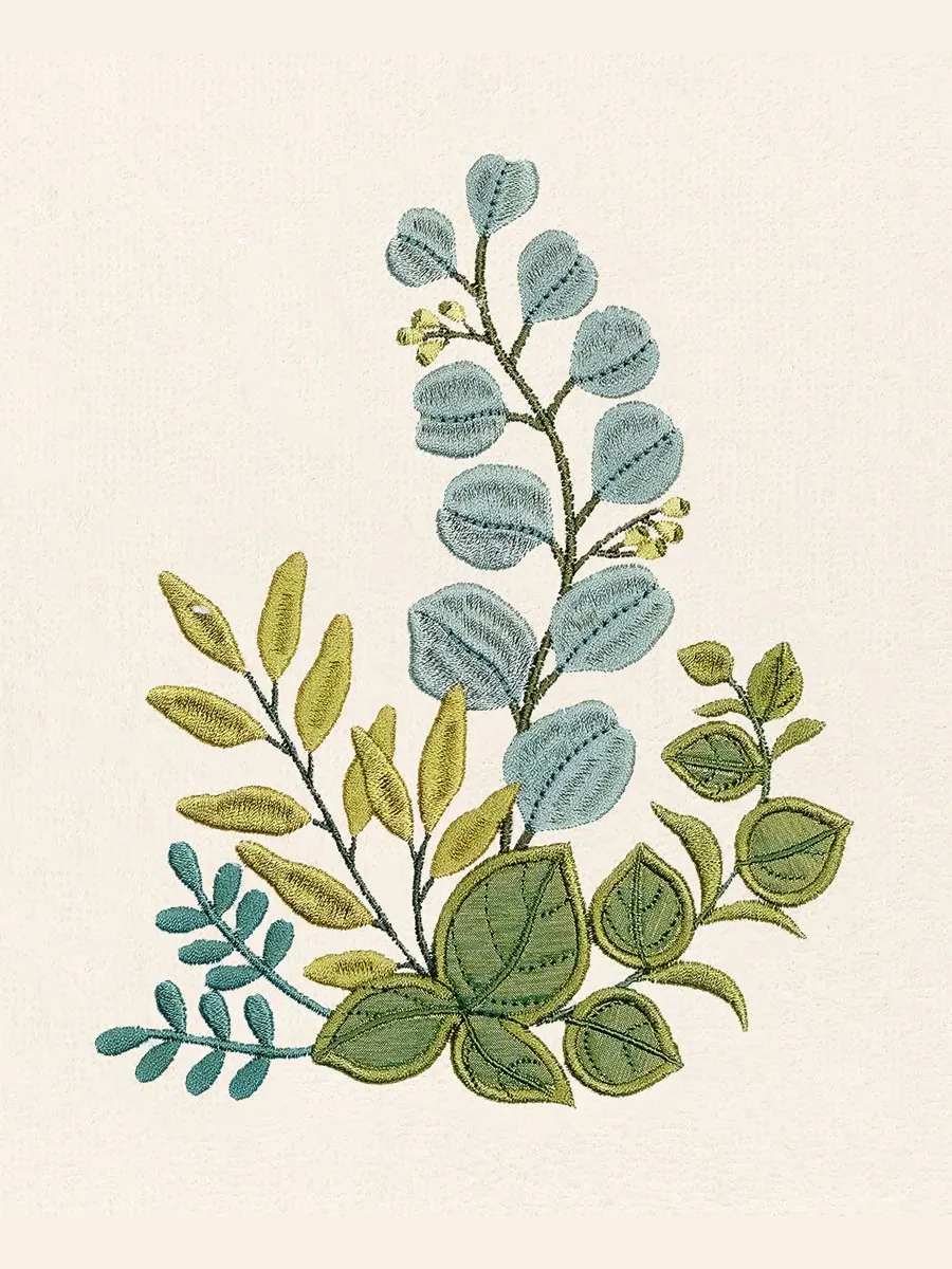 Набор из двух банных полотенец из турецкого хлопка с вышивкой Botanica Linum Home — изображение 4 из 4, бежевый