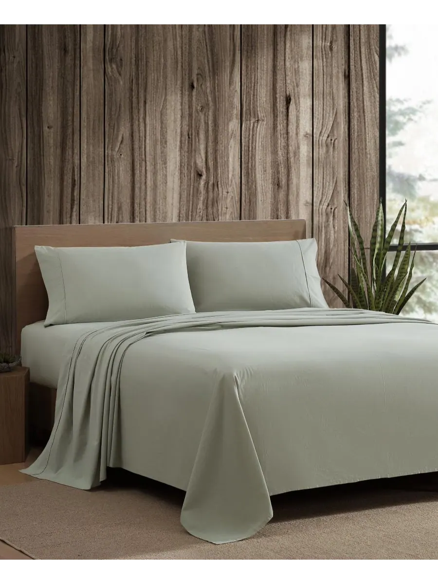 Комплект постельного белья из 4 предметов, однотонный, из хлопкового перкаля с начесом, плотность — изображение 7 из 8
